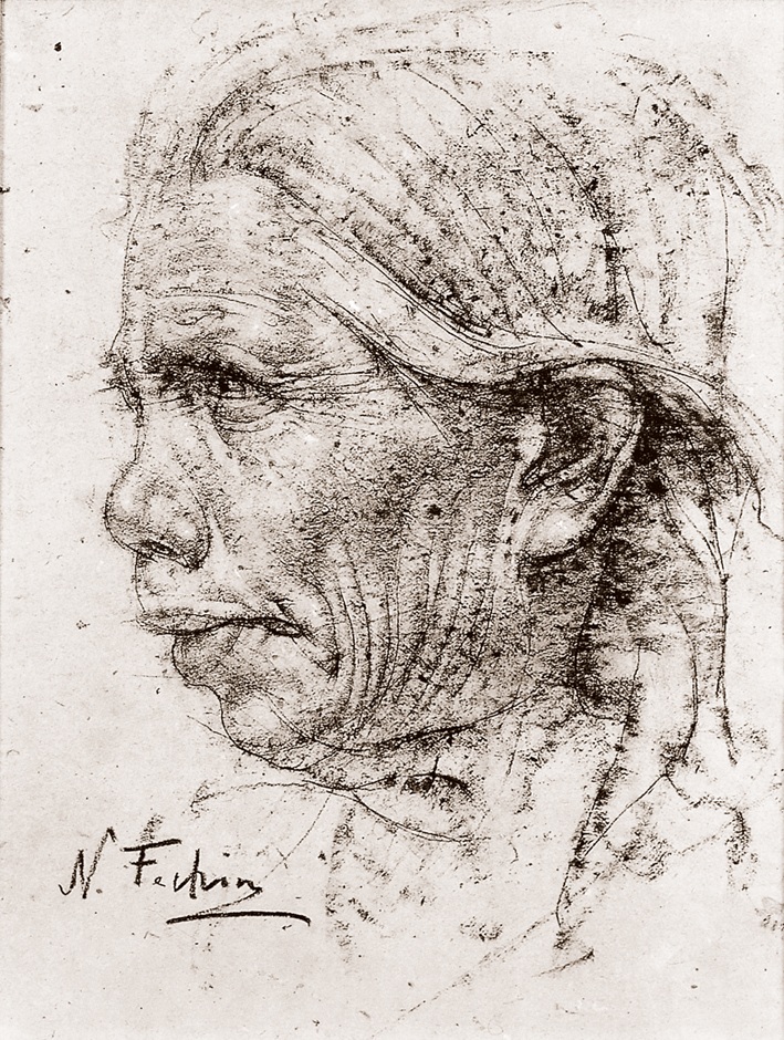  Nicolai Ivanovich Fechin —— 印第安老妪肖像